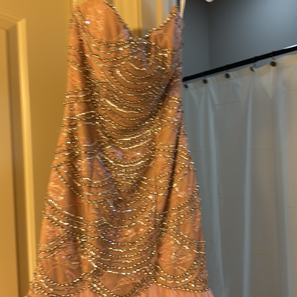 Sherri Hill Mermaid Sequence Formal Prom Dress - Picture 4 of 8